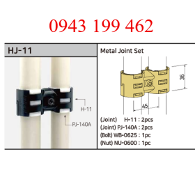 HJ-11 – Metal Joint Set | Khớp nối 2 ống song song Ø28 mm