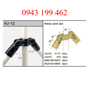 HJ-12 – Metal Joint Set | Khớp nối 3 hướng Ø28 mm