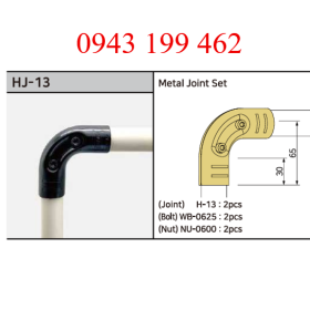 HJ-13 – Metal Joint Set | Khớp nối góc 90° Ø28 mm