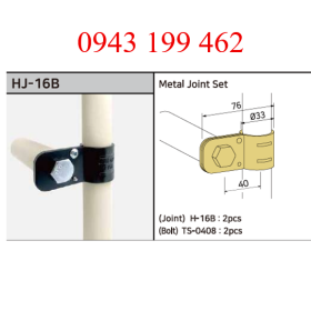 HJ-16B – Metal Joint Set | Khớp nối cố định ống Ø33 mm