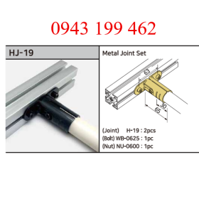 HJ-19 – Metal Joint Set | Khớp nối ống với thanh nhôm định hình