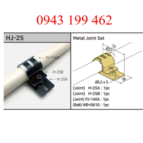 HJ-25 – Metal Joint Set | Khớp nối cố định ống Ø37 mm