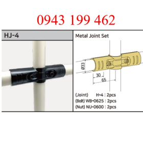 HJ-4 – Metal Joint Set | Khớp nối thẳng Ø28 mm