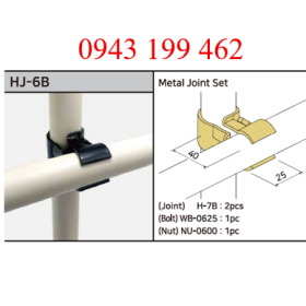 HJ-6B – Metal Joint Set | Khớp nối ống Ø28 mm
