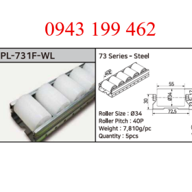 PL-731F-WL – 73 Series Steel Roller Conveyor | Cụm con lăn băng tải thép